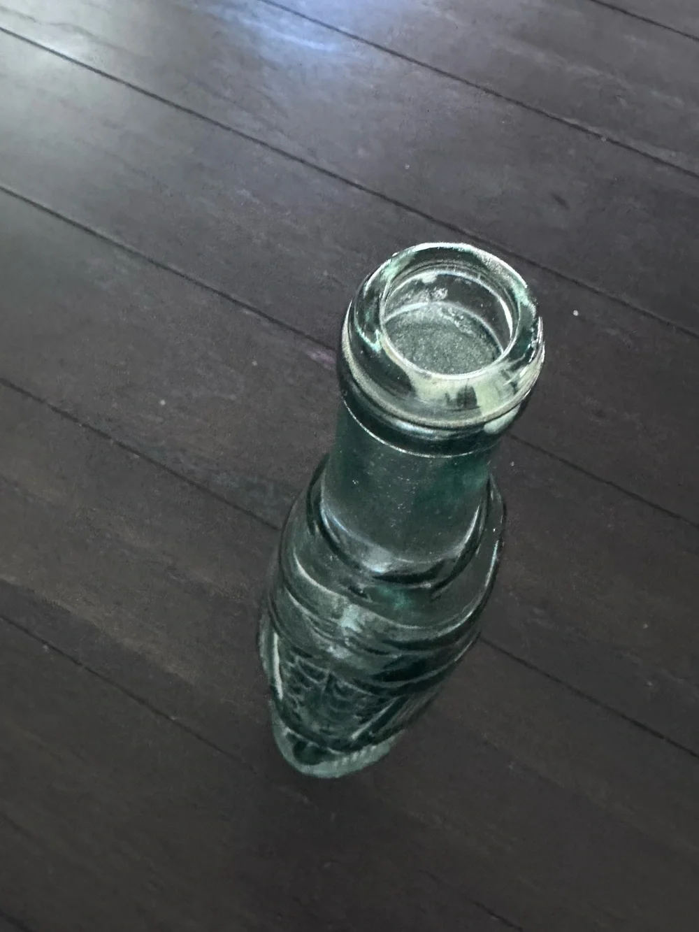 Clear Teal Fish-Shaped Glass Aquarium Ornament - Teal